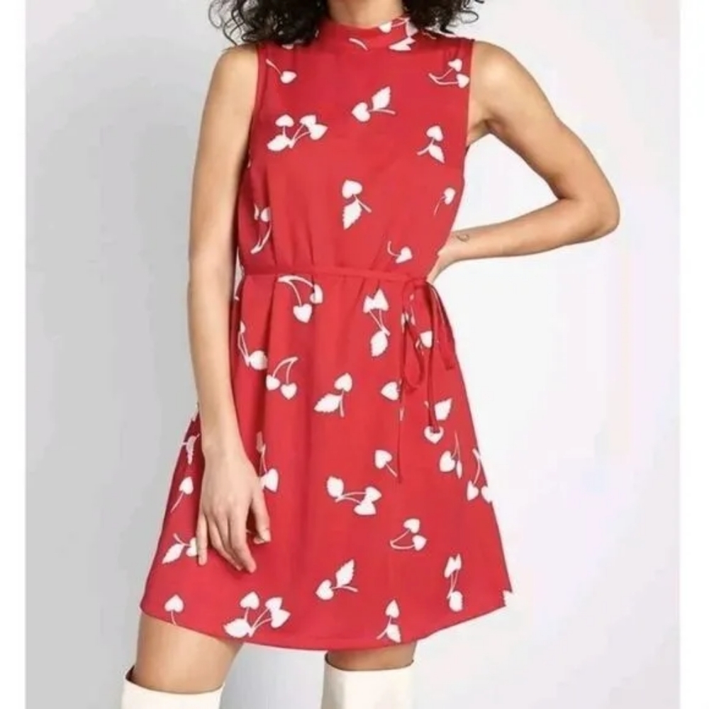 Modcloth Red Cherry Shift Dress